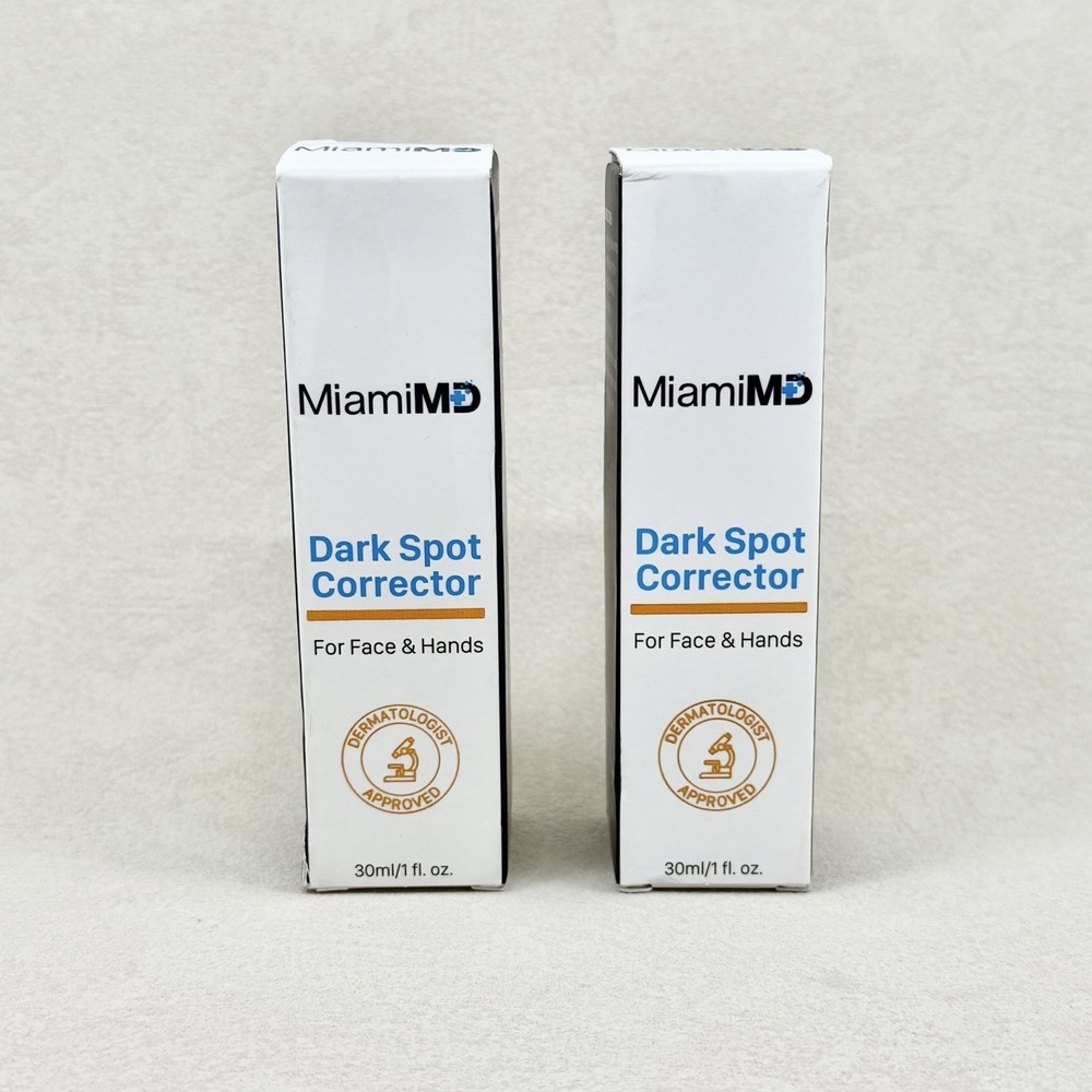 MiamiMD Miami MD 2 PACK Dark Spot Corrector for Face & Hands 1 oz / 30 mL NEW